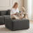 40"W Square Corduroy Compression Ottoman For Sectional Modular Sofa-872911315