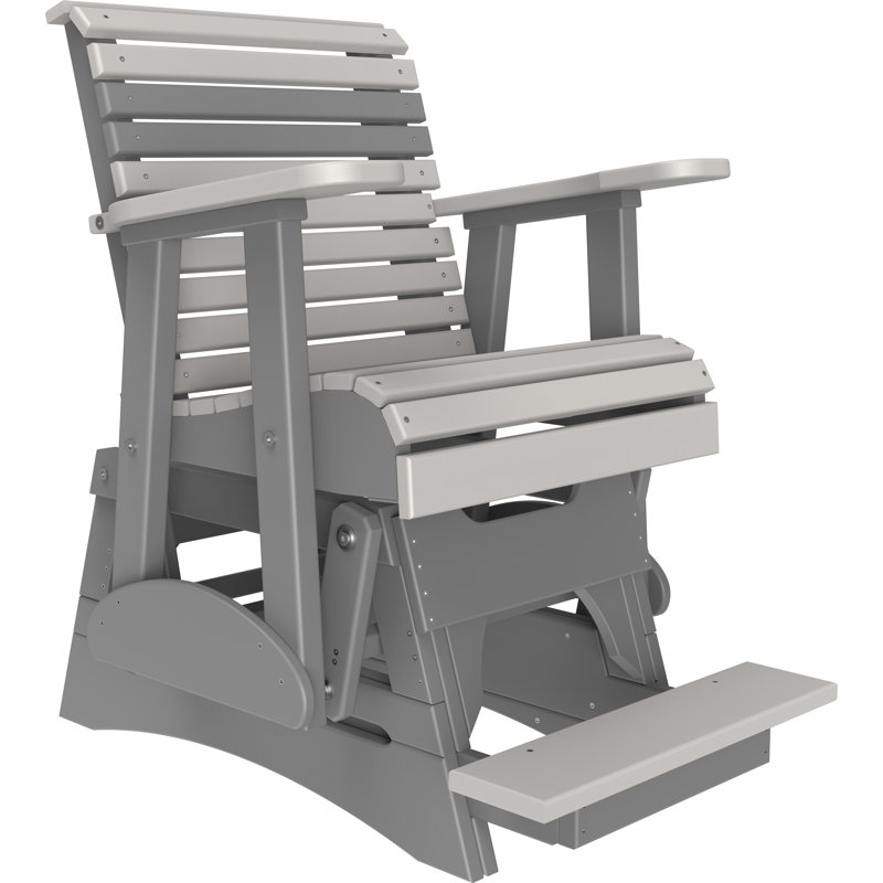 Chaise d'extérieur coulissante en polywood, Gris clair