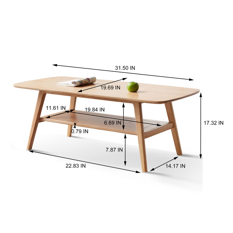 Centre de table Table basse 100% plateau en bois massif avec plateau et plateau de table basse Largeur 80 X Profondeur 50 X Hauteur 44 Cm Bureau d'étude Facile à assembler