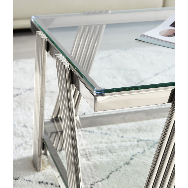 Table basse Modern, Argent argent