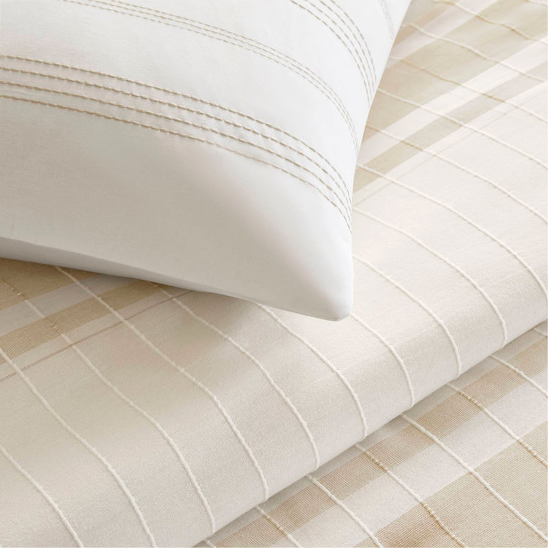 Ensemble de housse de couette 5 pièces en coton jacquard, Full Duvet Cover + 4 Additional Pieces