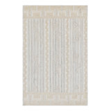 Rug & Kilim’S Scandinavian Style Rug In Cream, White & Blue Geometric Patterns