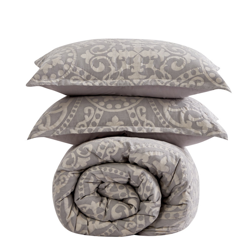 Ensemble de housse de couette Vintage Tile, Housse de couette grand + 2 taies décoratives