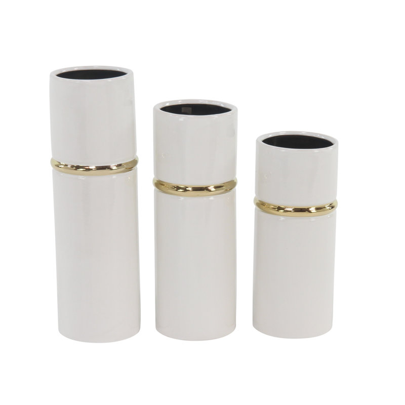 Stollings Stoneware Table Vase, White