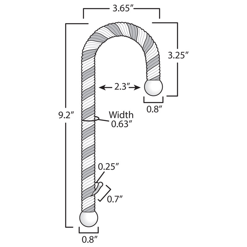 Porte-chaussette Candy Cane, Grande corde