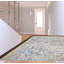 Tapis de couloir oriental gris et doré tissé à la machine 8 po avec franges