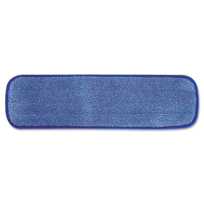 Blue Microfiber 18" Damp Mop Pad with Scrubbing Strips