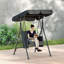 1-Seat Patio Swing Chair with Adjustable Canopy and Cushions-441482877