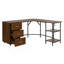 Bureau en L à deux tons avec rangement Techni Mobile