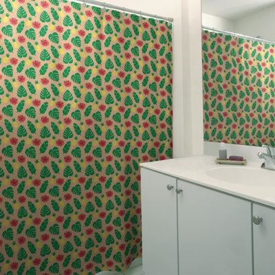 Katelyn Elizabeth Floral Shower Curtain with Liner Included