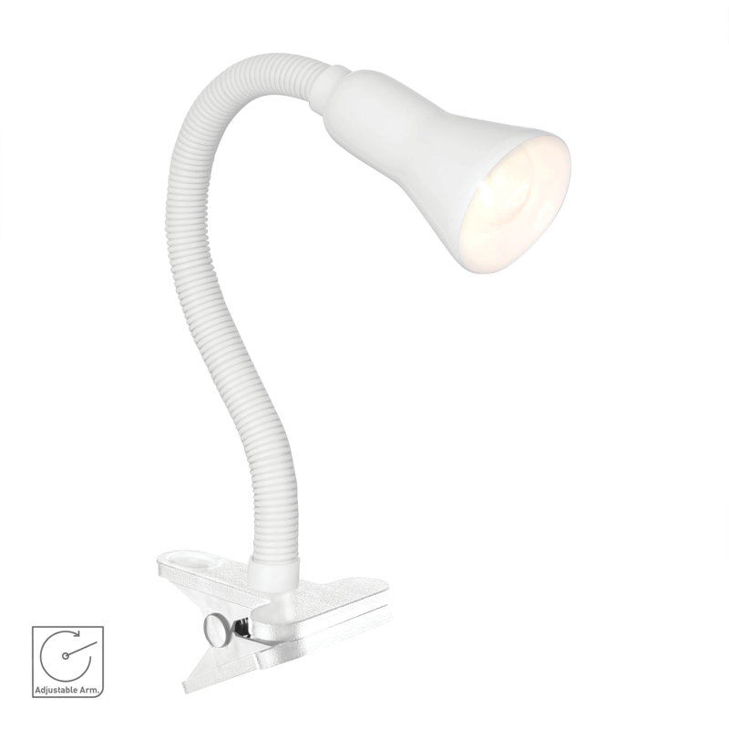 Suter Clip On Lamp, White
