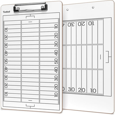 Scribbledo Double Sided Football Dry Erase Board For Coaches 15x9 Whiteboard Coaching Clipboard Equipment Accessories - Perfect Coach Gift