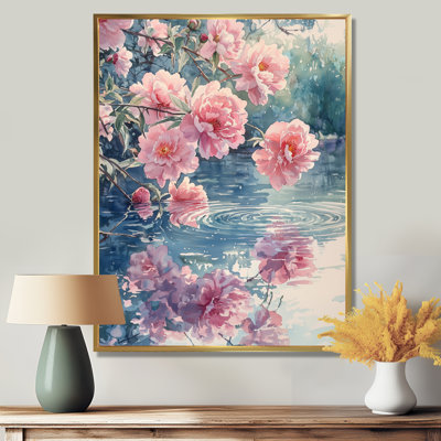 Pe pivoines par The Farm Pond I - pivoines, art mural