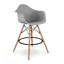 Tabouret de comptoir Modholic Eiffel avec accoudoirs, gris-71243324