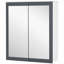 Armoire à pharmacie de salle de bain avec miroir, armoire à miroir murale de salle de bain 27 po x 30 po, armoire murale de salle de bain avec rangement, portes doubles et 2 tablettes réglables