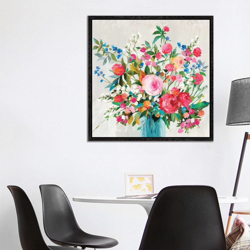 Fresh Beginnings by Allison Pearce - Painting on Canvas, 93.98 cm H x 93.98 cm W, Black Framed Canvas