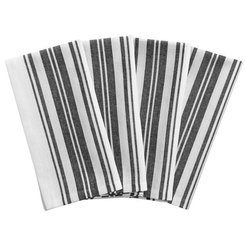 Serviette de table 20 po Rose Farmhouse Living Homestead, Noir / blanc