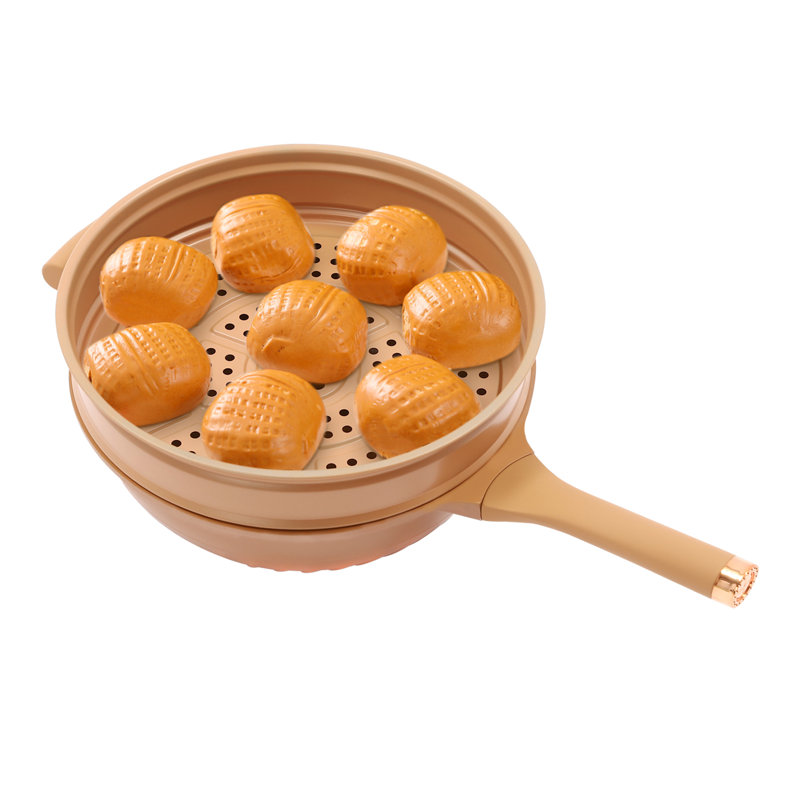 Micro-cocotte antiadhésive en argile avec panier à vapeur