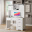 Bureau de direction Farmhouse avec huche et 4 tiroirs-777902923