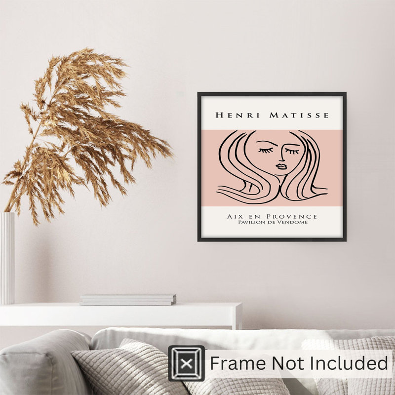«People and Portraits Matisse Woman in Blush», reproduction d'art moderne sans cadre