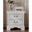 Table de chevet en bois classique, 2 tiroirs de rangement, L 22 po, bois massif-1386258022