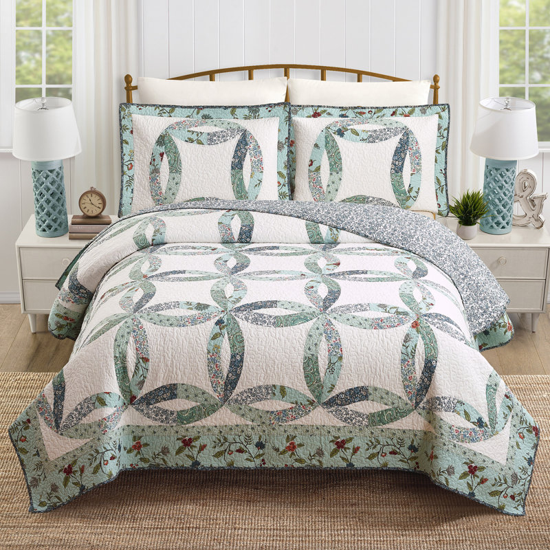 Ensemble de couvre-lit / courtepointe Felicity, Full/Queen Quilt + 2 Standard Shams