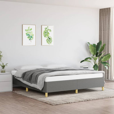 Maritha Bed Frame, Fabric Upholstered Platform Bed Frame, No Mattress