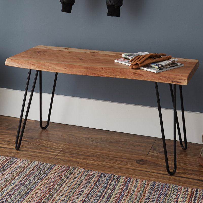 Solid Wood Bench, 45.72cm H x 91.44cm W x 35.56cm D