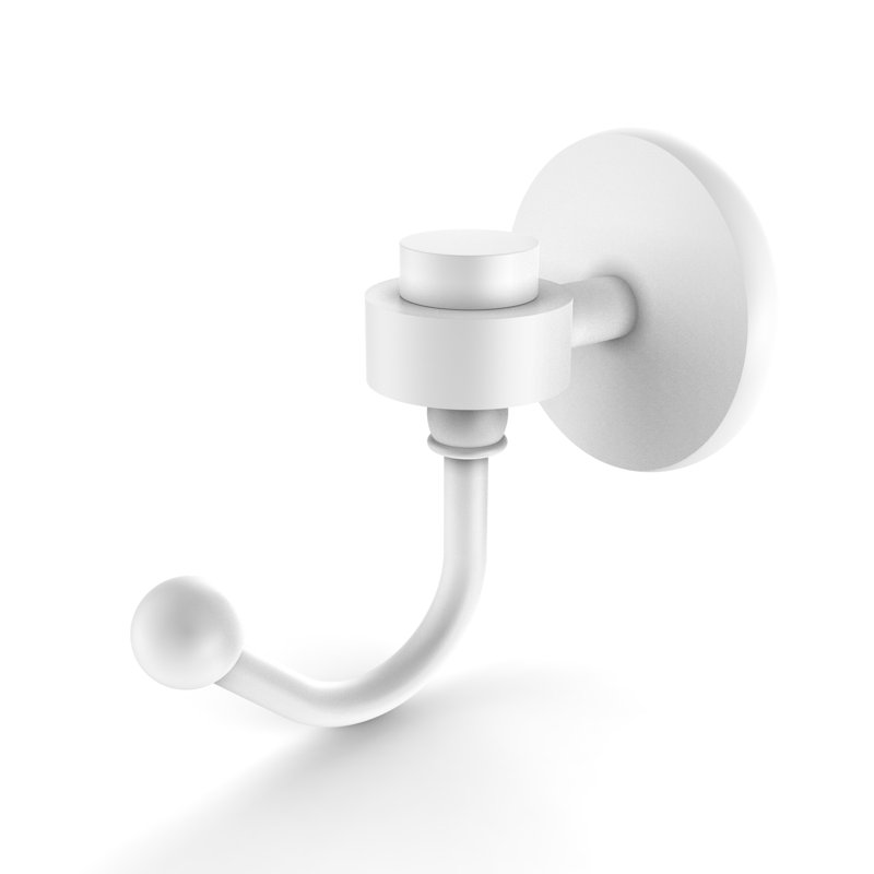 Satellite Orbit One Wall Mounted Robe Hook, Matte White