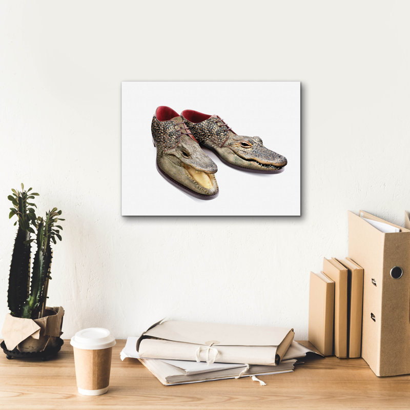 Toile épique Graffiti «Alligator Shoes» par John Hovenstine, 16 po x 12 po