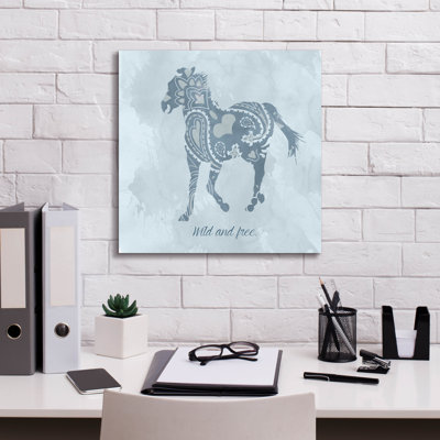  «Horse Wild» par Erin Clark, art mural sur toile, 37 po x 37 po