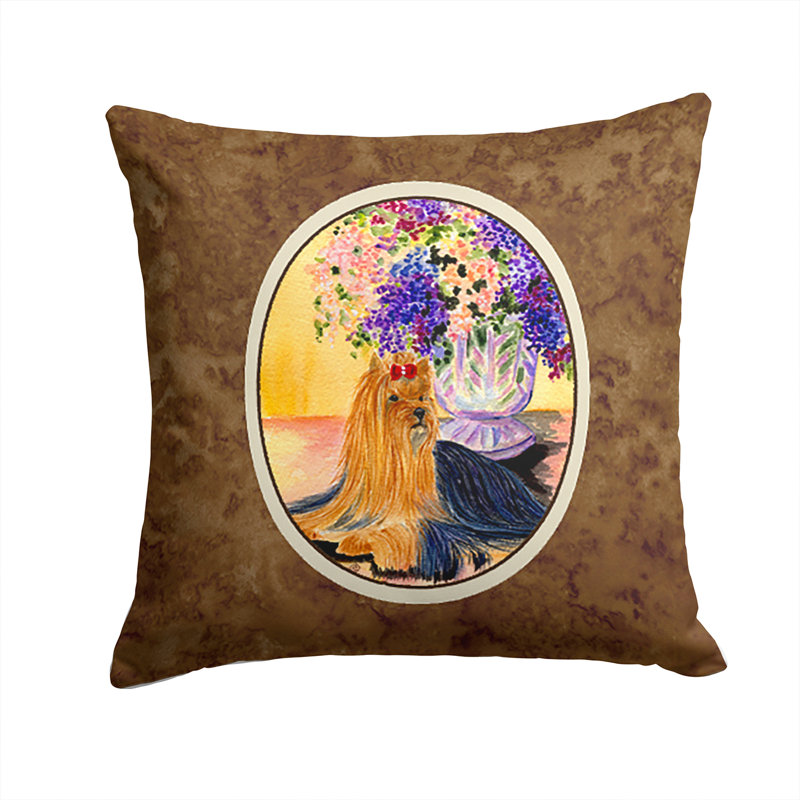 Coussin décoratif intérieur/extérieur yorkie
