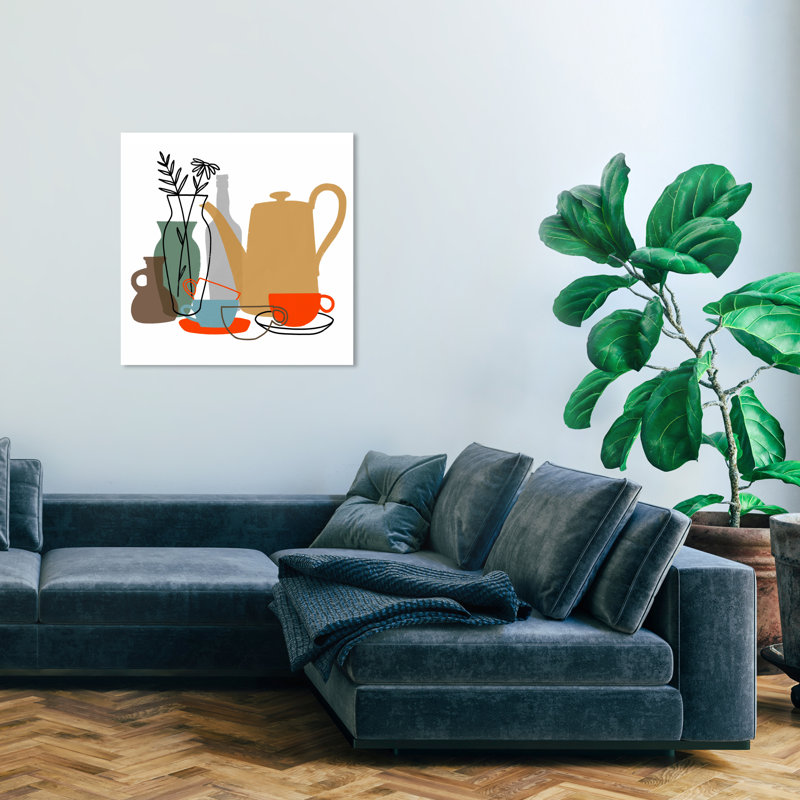 " Morning Tea ", 30" H x 30" W x 0.8" D
