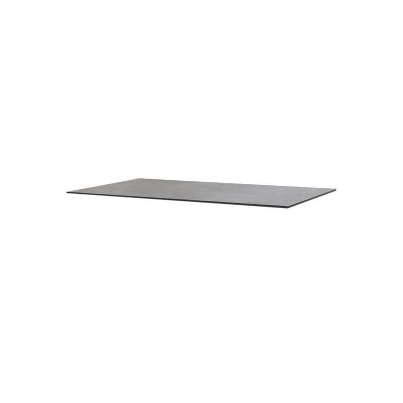 Drop Outdoor Dining Table, 39.4" W x 78.8" L x 29.2" H, Light Gray, Nero Black