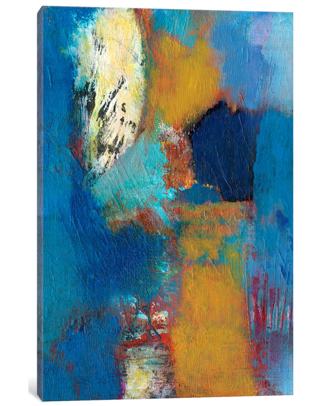 «Rhapsody in Blue II», reproduction d'art sur toile, H 18 po x l 12 po x P 1,5 po, Toile tendue, Pas de tapis