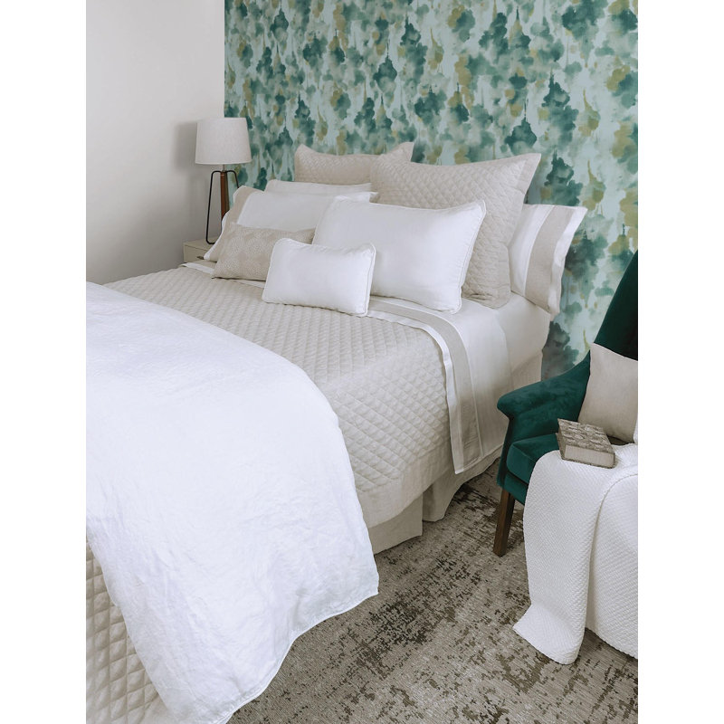 Hudson Linen_Tailored & Lined Bed Skirt, Queen, Brown