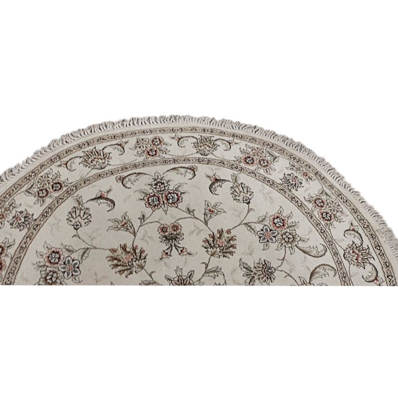 High-Quality Hand-Knotted Ivory Area Rug