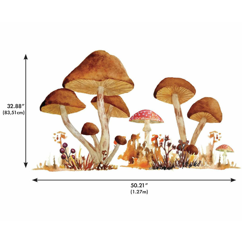 Adhésif décoratif champignon géant