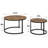Top Nesting Coffee Tables, Round Living Room End Tables with Metal Base-431491397-431491418