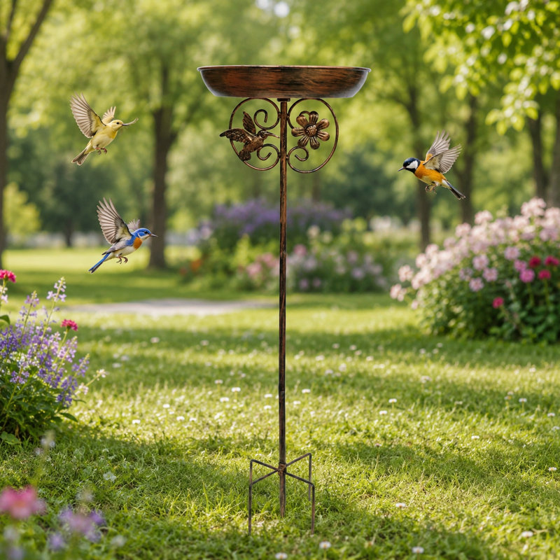 Mangeoire pour oiseaux en métal Stake