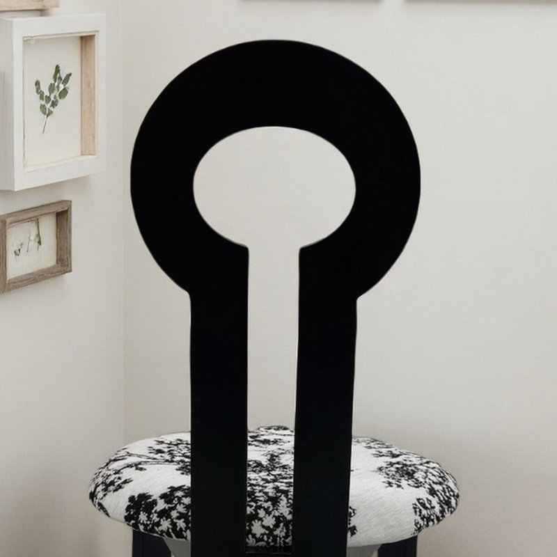 Linen Upholstered Solid Wooden Dining Chairs