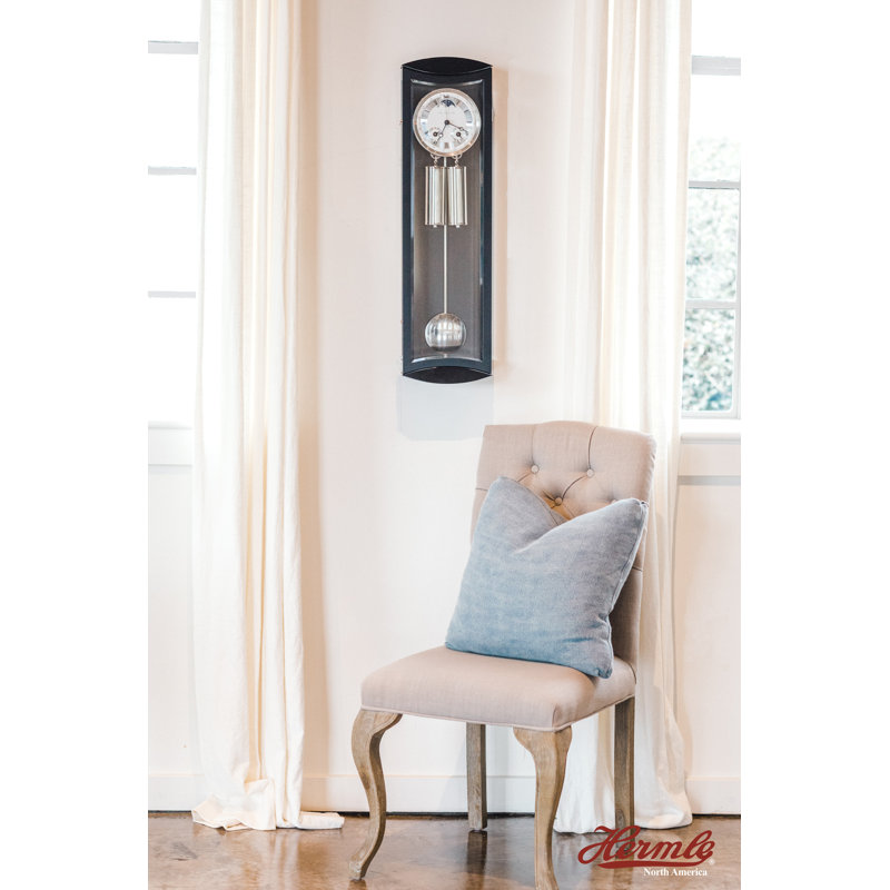 Mornington Wood Pendulum Wall Clock, Black