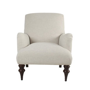 Jillian Classic High Back Linen Fabric Upholstered Armchair