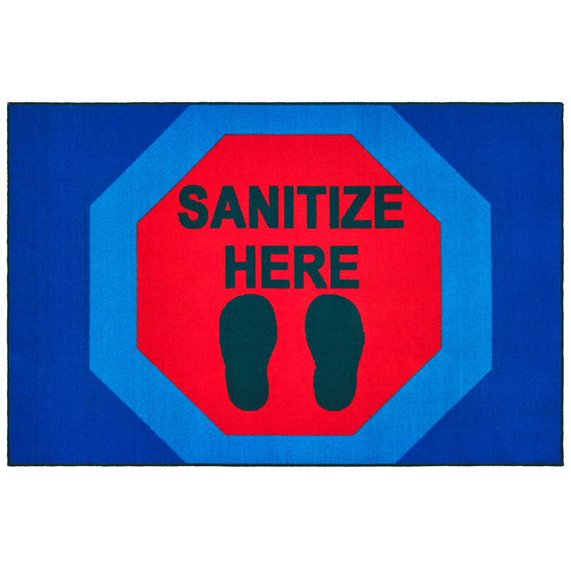 Tapis bleu / rouge touffeté KID $ Value, Rectangle 4 pi x 6 pi