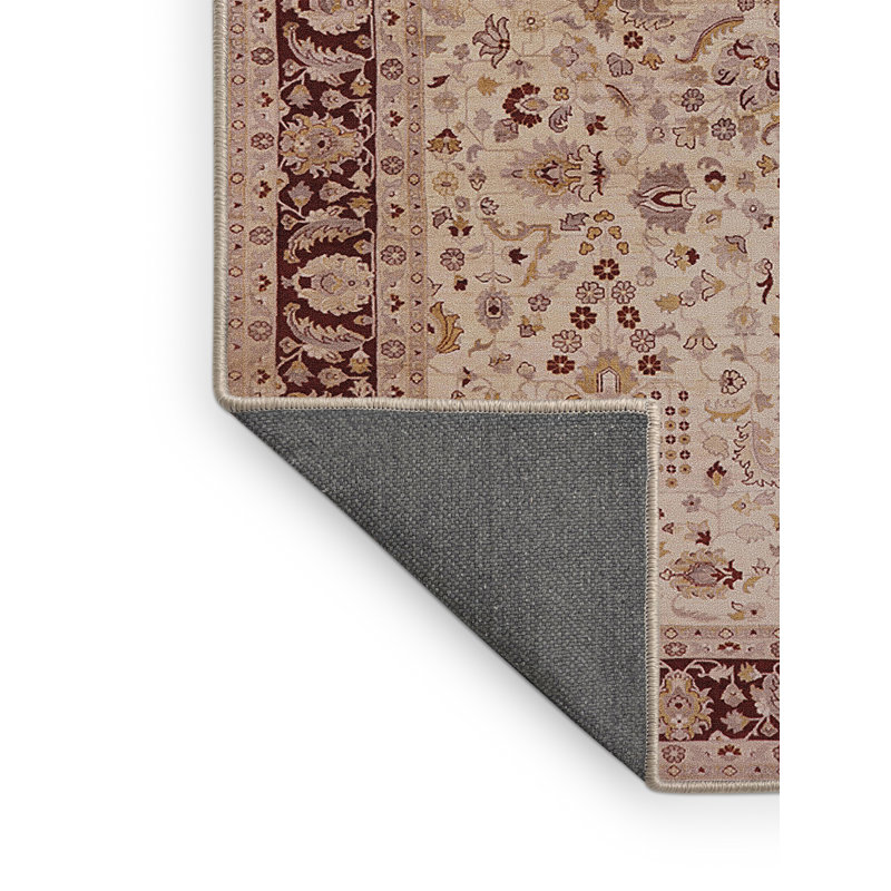 Tapis oriental beige / rouge Junius, Rectangle 2' x 5'
