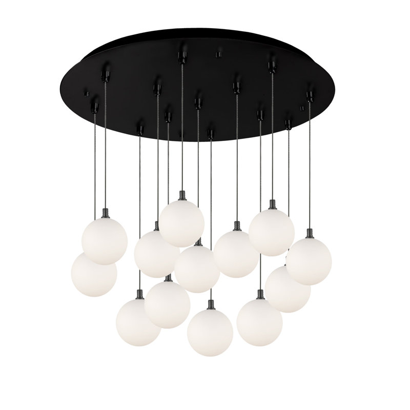 Bolla 25-in Black 13-Light Multi Pendant, Black, 13 Lights, 36 W
