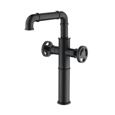 12-1/2" H Deck Mounted Solid Brass Single Hole Vessel Sink Faucet