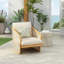 Fauteuil club Royal Wood PVC-coated polyester