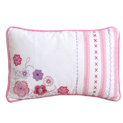 Appliqued Cotton Throw Pillow
