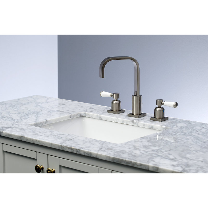 Robinet de salle de bain espacé Kingston, Nickel brossé